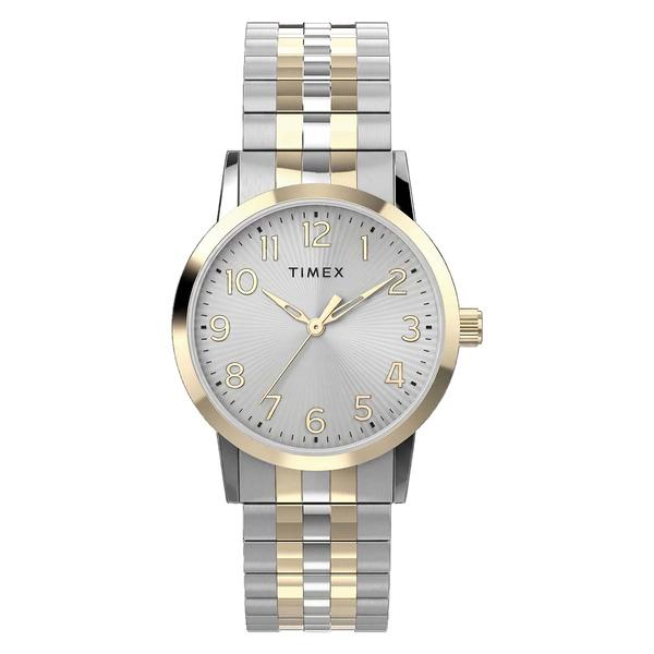 Womens Timex(R) Two-Tone Radial Dial Watch - TW2Y92600JT