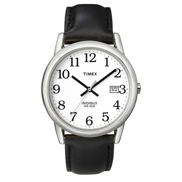Mens Timex(R) Easy Reader(R) Black Strap Watch - T2H281JT