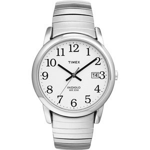 Mens Timex(R) Easy Reader Silver-Tone Watch - T2H451