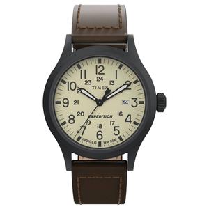 Mens Timex(R) Expedition Scout Leather Strap Watch - T49963JT