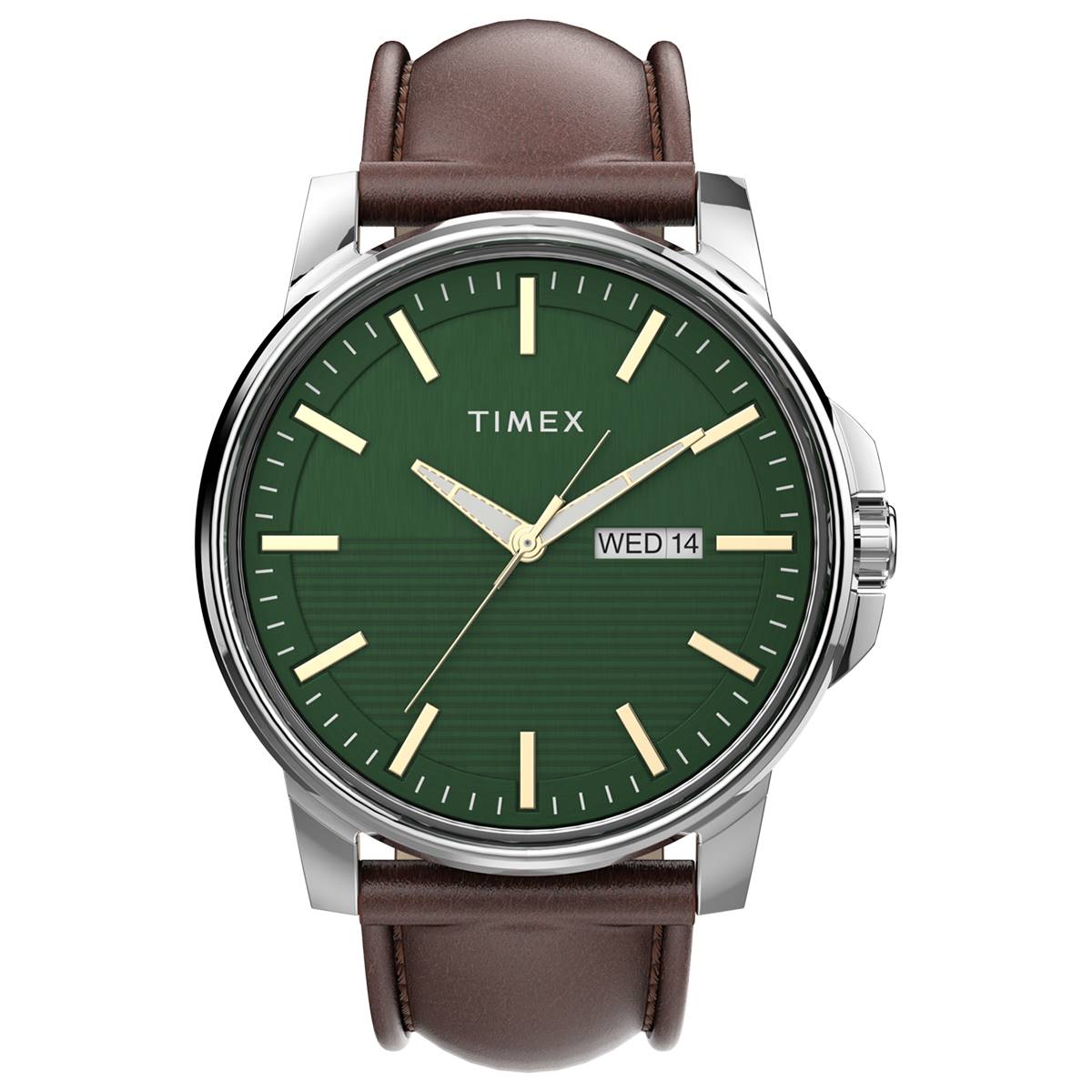 Mens Timex(R) Brown Strap Dress Watch - TW2V20900JI