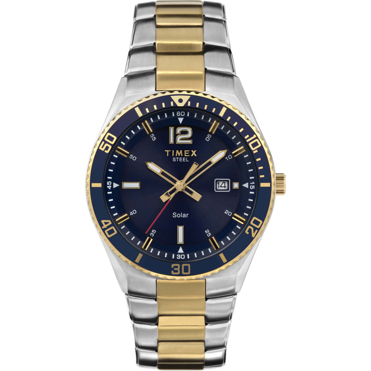 Mens Timex(R) Stainless Steel Blue Dial Watch - TW2V53800JI