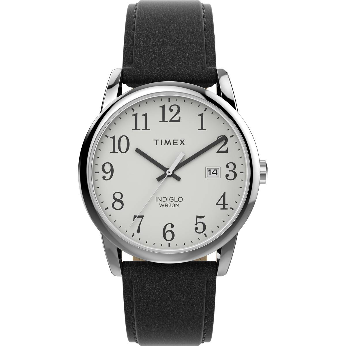 Mens Timex(R) Easy Reader Leather Strap Watch - TW2V68800JT