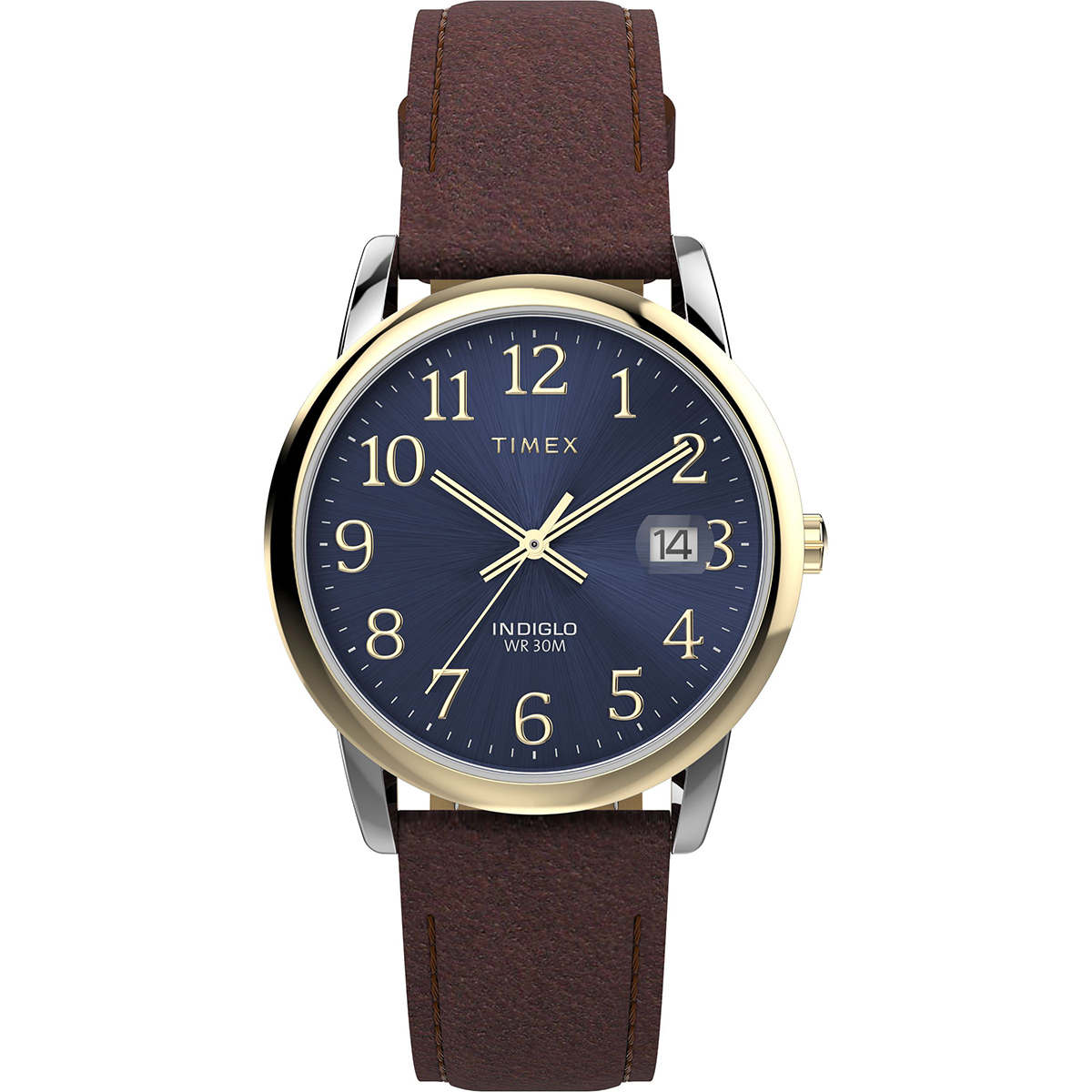 Mens Timex(R) Elevated Easy Reader(R) Sunray Dial Watch - TW2W54500JT