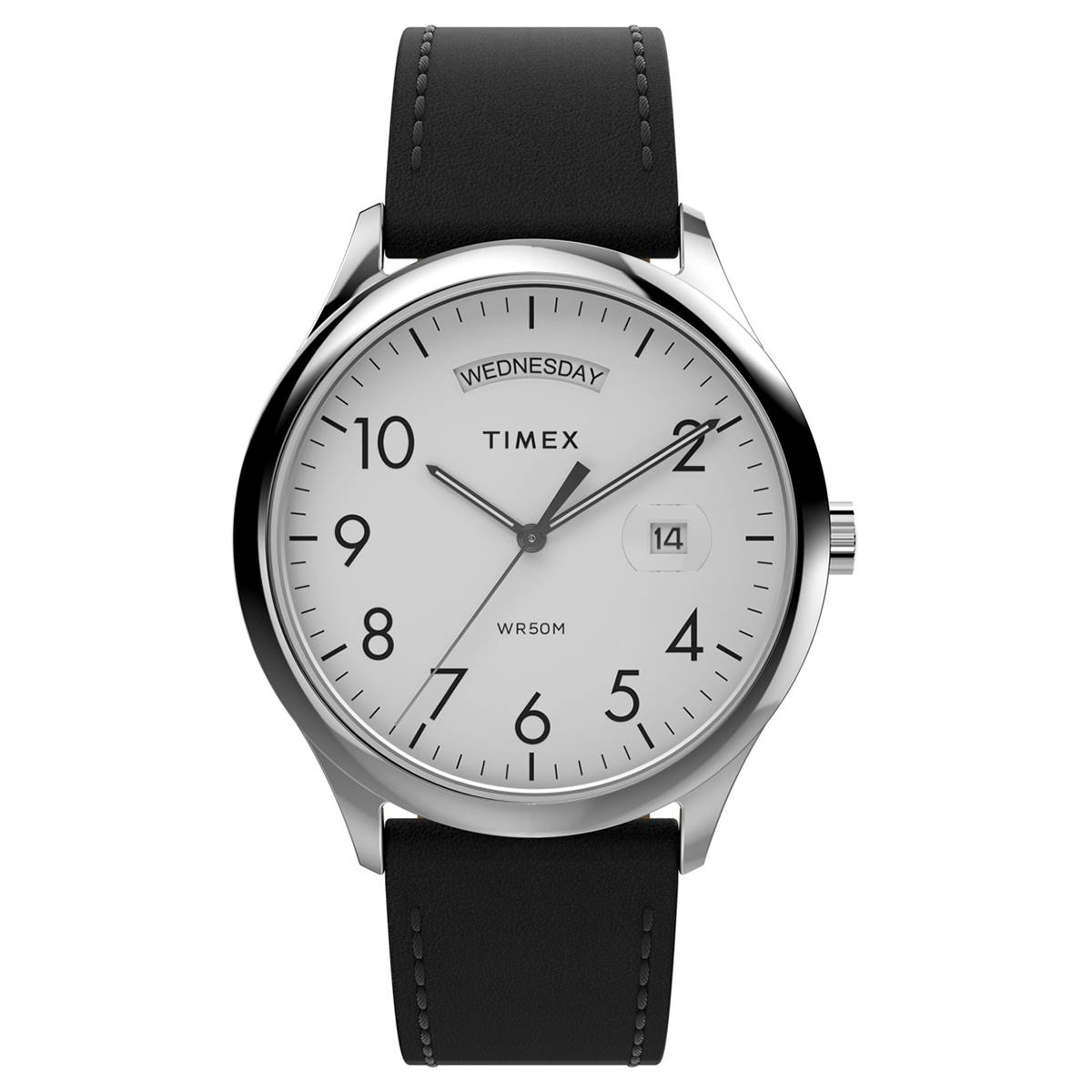 Mens Timex(R) Modern Easy Reader(R) 40mm Leather Watch - TW2W68300JT