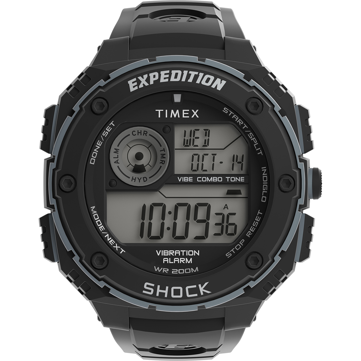 Mens Timex(R) Black/Grey Expedition Vibe Shock Watch - TW4B24300JT