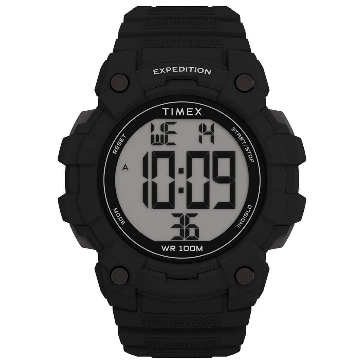 Timex Mens Digital Black Strap Watch Tw4b35200jt, One Size, Black