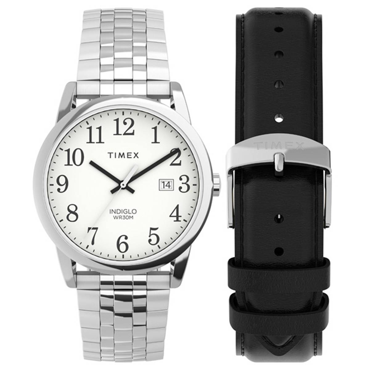 Mens Timex(R) Silver-Tone Easy To Read Dial Watch - TWG063200JT