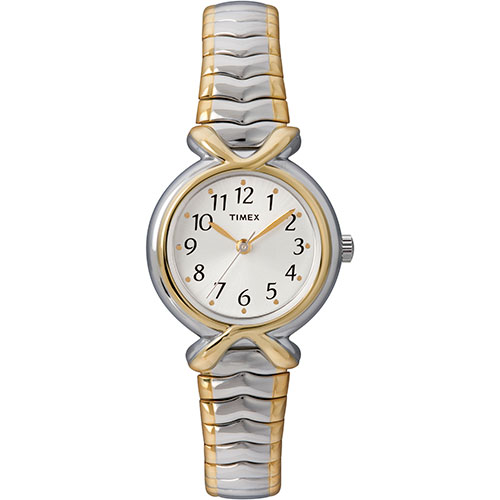 Womens Timex(R) Two-Tone Expansion Band Watch - T218549J