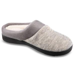 Womens Isotoner Marisol Microsuede Knit Hoodback Slippers