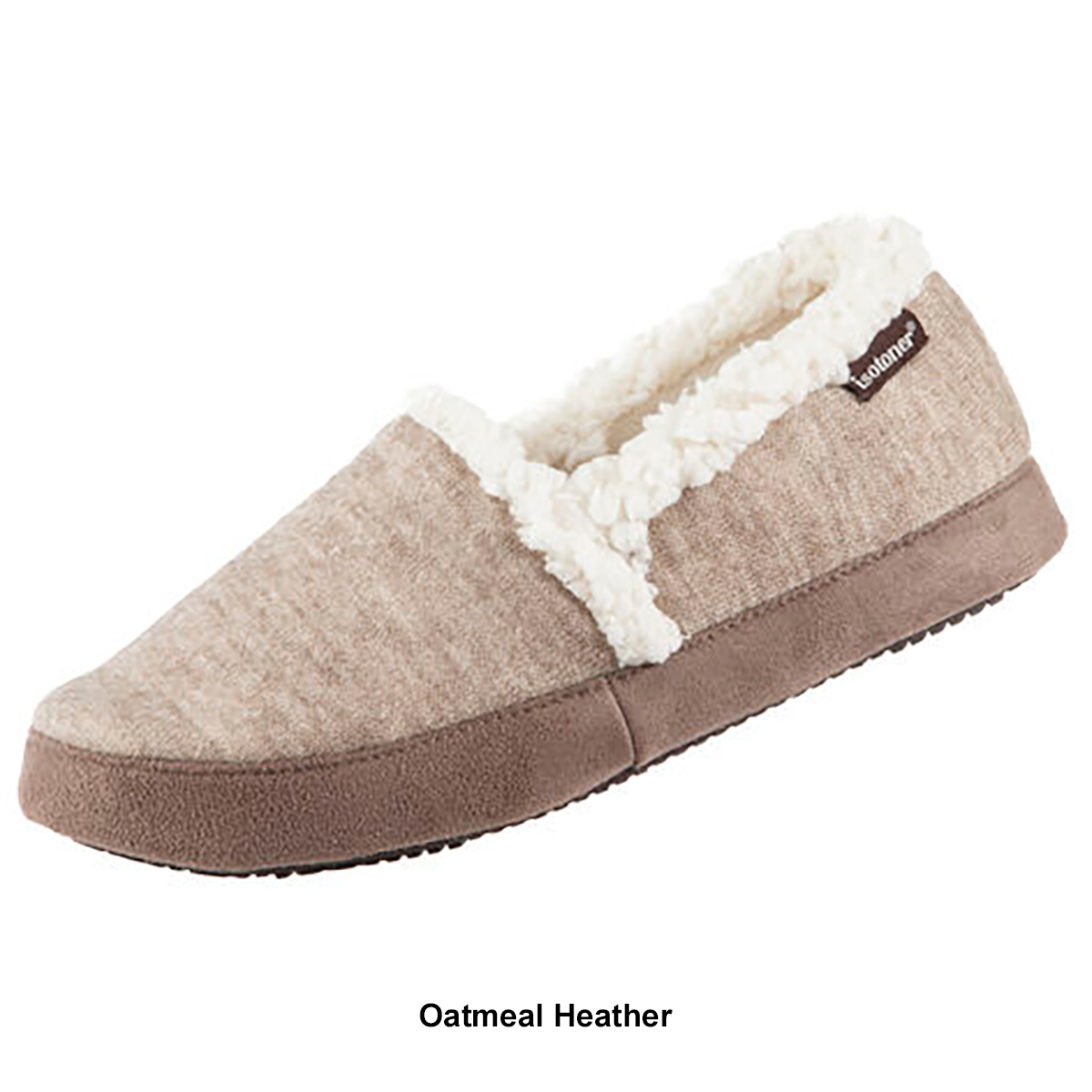 Womens Isotoner Heather Knit Loafer Slippers