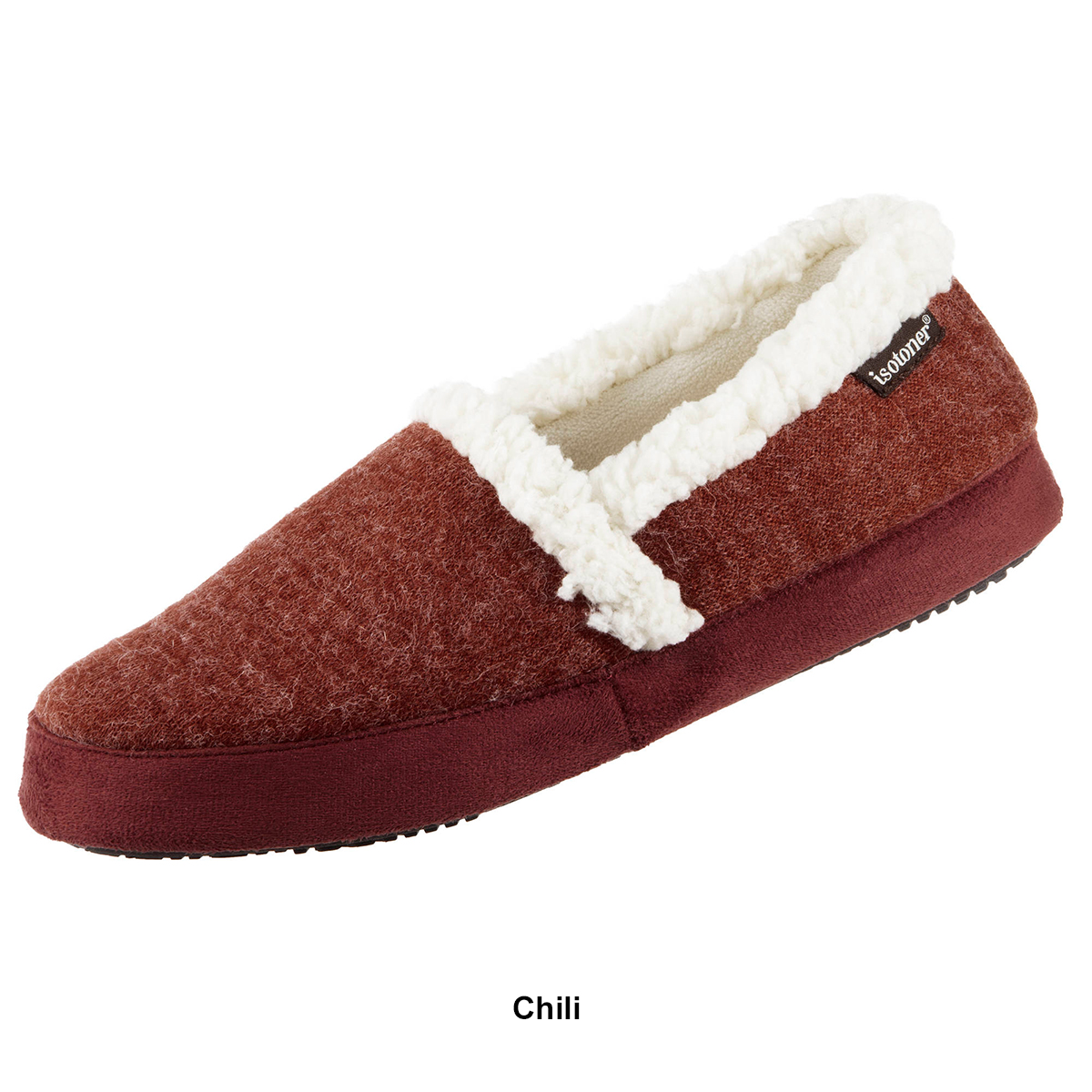 Womens Isotoner Heather Knit Loafer Slippers