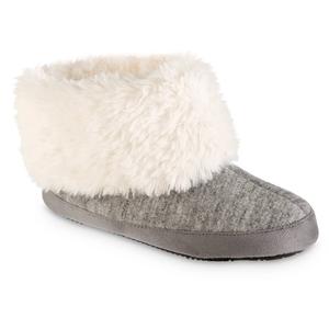 Womens Isotoner Heather Knit Marisol Boot Slippers