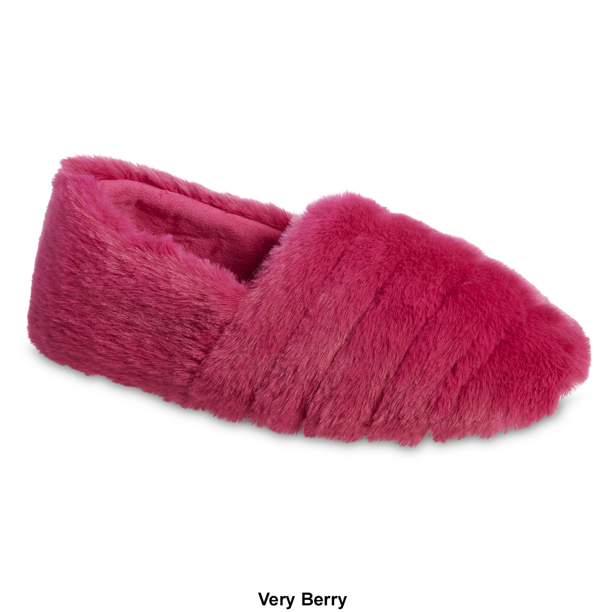 Womens Isotoner(R) Shay Faux Fur A-Line Slippers