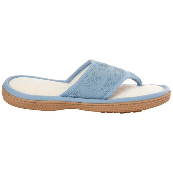 Womens Isotoner Eyelet Shield Flip Flop Slippers alternate view