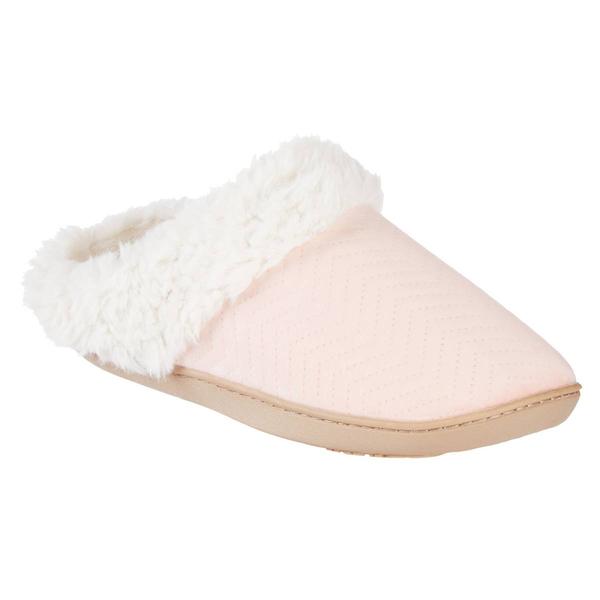 Womens Isotoner Louise Quilt Chevron Hoodback Slippers