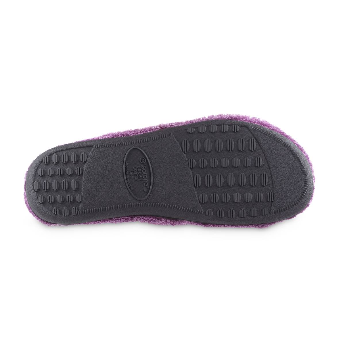 Womens Isotoner(R) Microterry X-Slide Slippers W/Satin