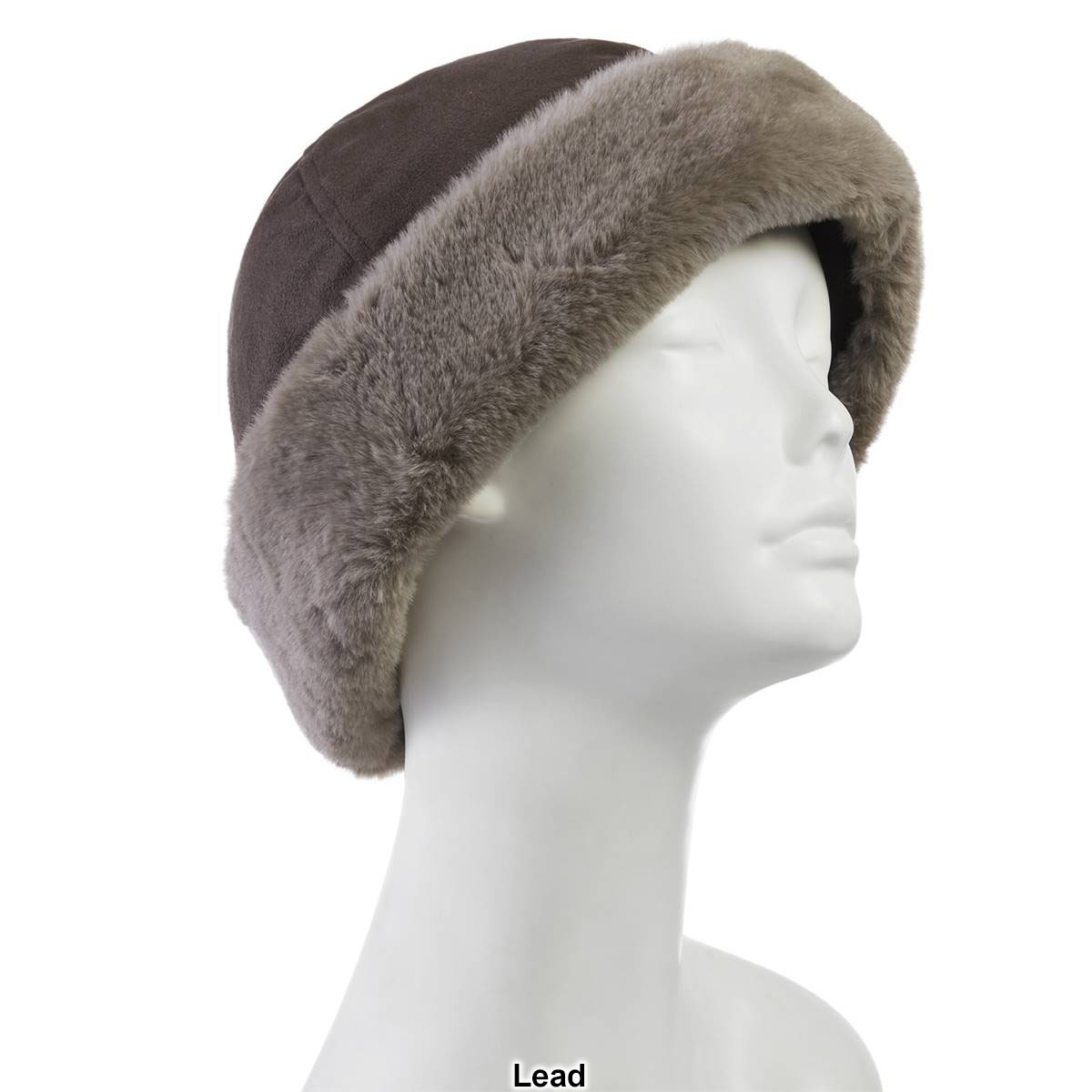 Womens Isotoner Microsuede Winter Hat With Fur Cuff