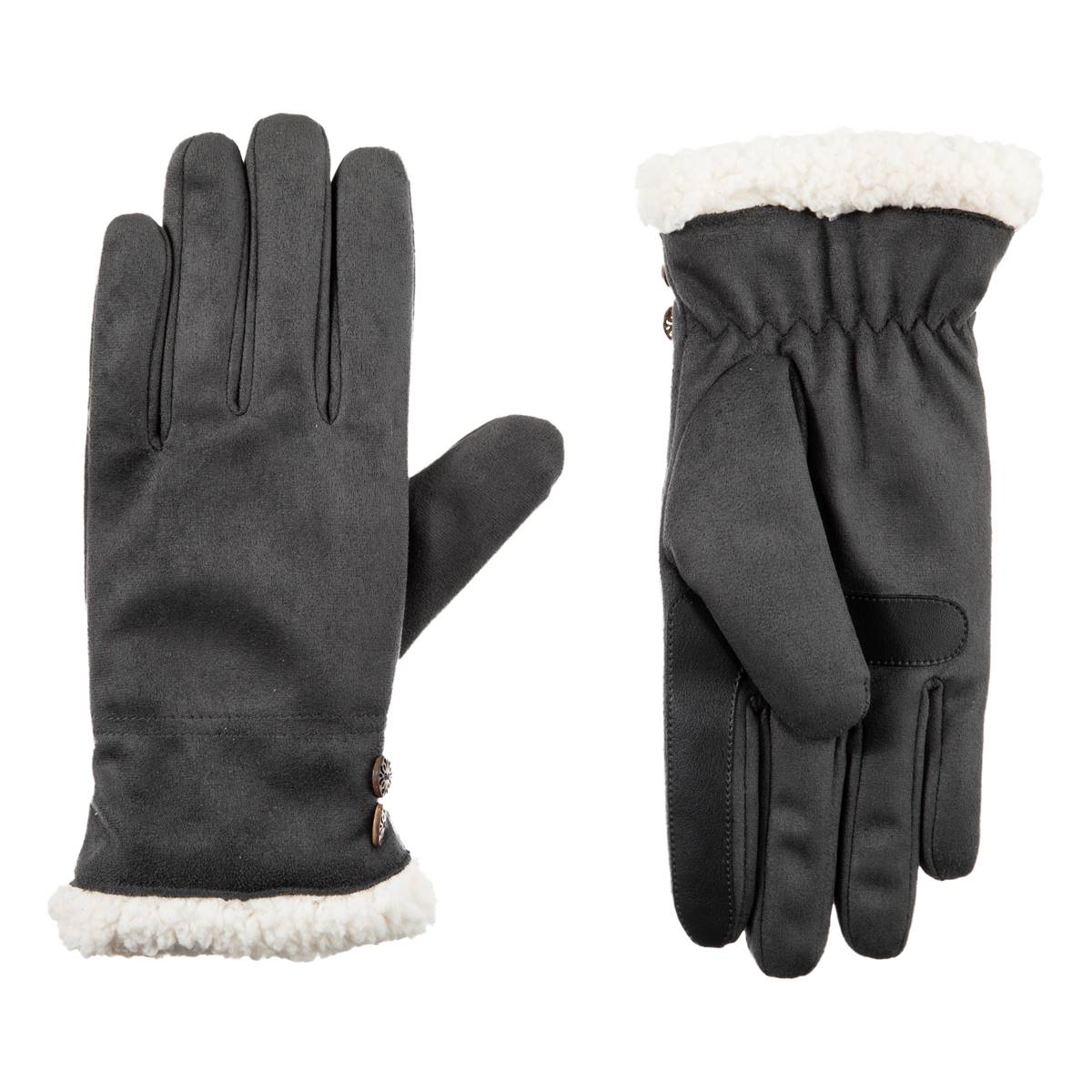 Womens Isotoner Recycled Microsuede Water Repellent Gloves