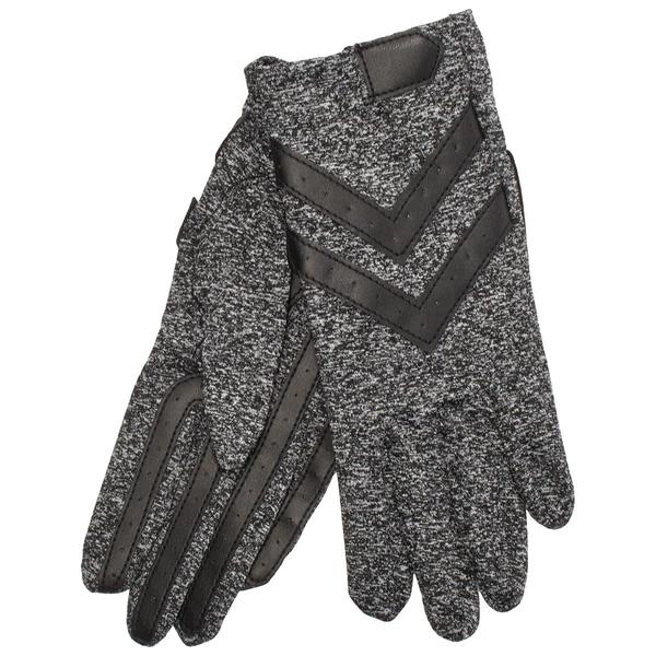 Womens Isotoner Chevron Detail Spandex Shortie Unlined Gloves