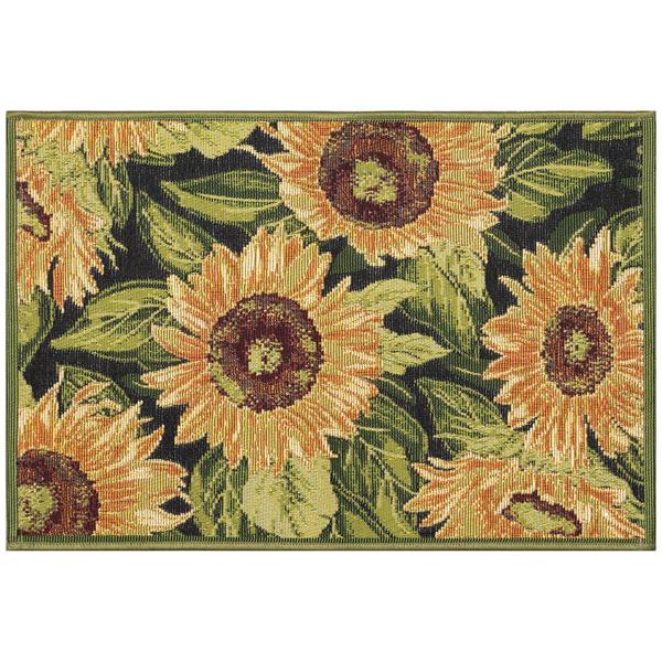 Liora Manne Esencia Sunflowers Rectangular Accent Rug