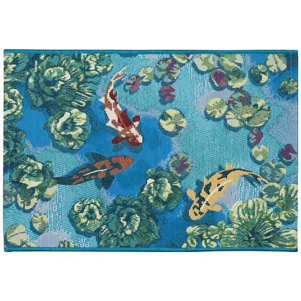 Liora Manne Esencia Koi Pond Rectangular Accent Rug