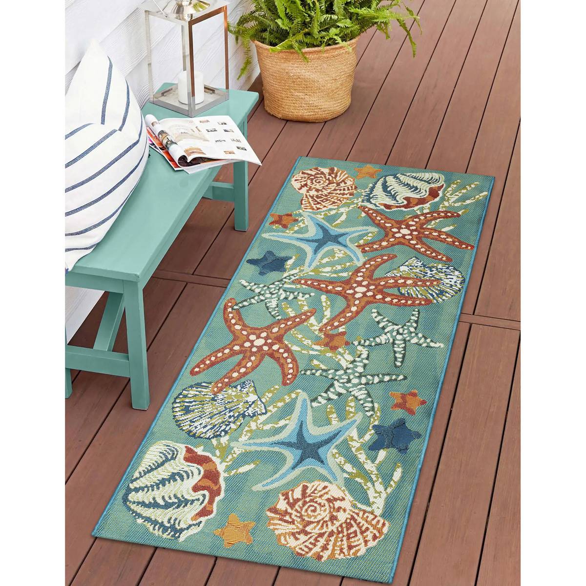 Liora Manne Esencia Starfish Song Rectangular Runner