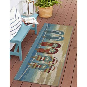 Liora Manne Esencia Flip Flops Forever Rectangular Runner alternate view