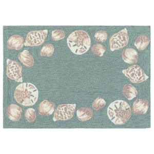 Liora Manne Capri Seashell Border Rectangular Accent Rug