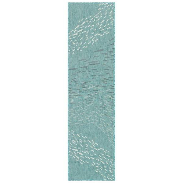 Liora Manne Carmel School Of Fish Indoor/Outdoor Runner
