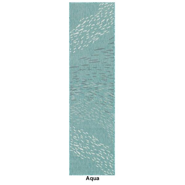 Liora Manne Carmel School Of Fish Indoor/Outdoor Runner alternate view