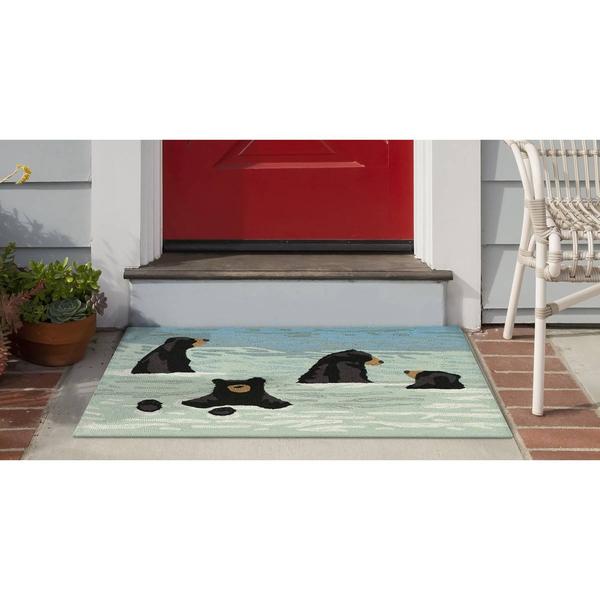 Liora Manne Frontporch Bathing Bears Indoor/Outdoor Accent Rug alternate view