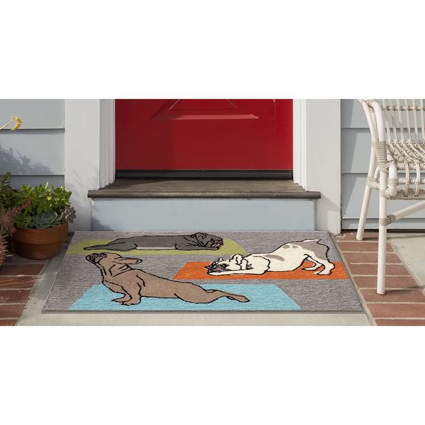 Liora Manne Frontporch Yoga Dogs Indoor/Outdoor Area Rug alternate view