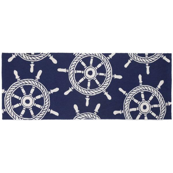 Liora Manne Frontporch Ship Wheel Rectangular Runner