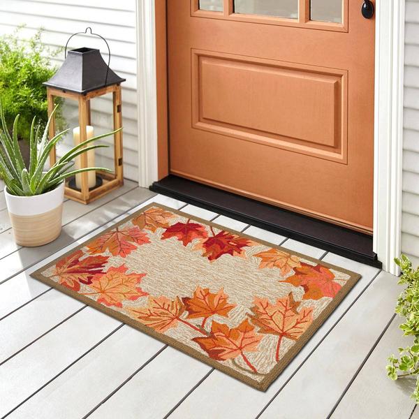 Liora Manne Ravella Falling Leaves Border Rectangular Accent Rug alternate view
