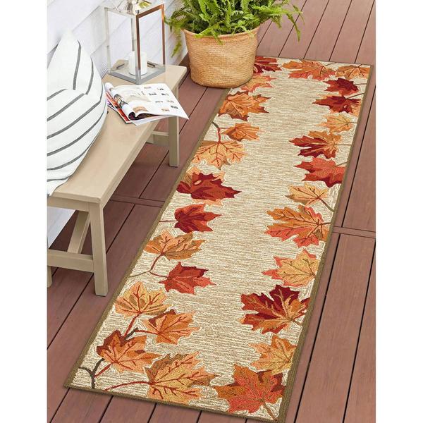 Liora Manne Ravella Falling Leaves Border Rectangular Runner alternate view