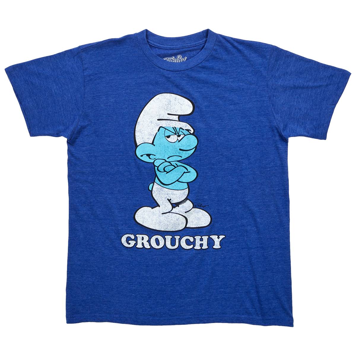 Young Mens Tee Luv Short Sleeve Smurfs Graphic Tee