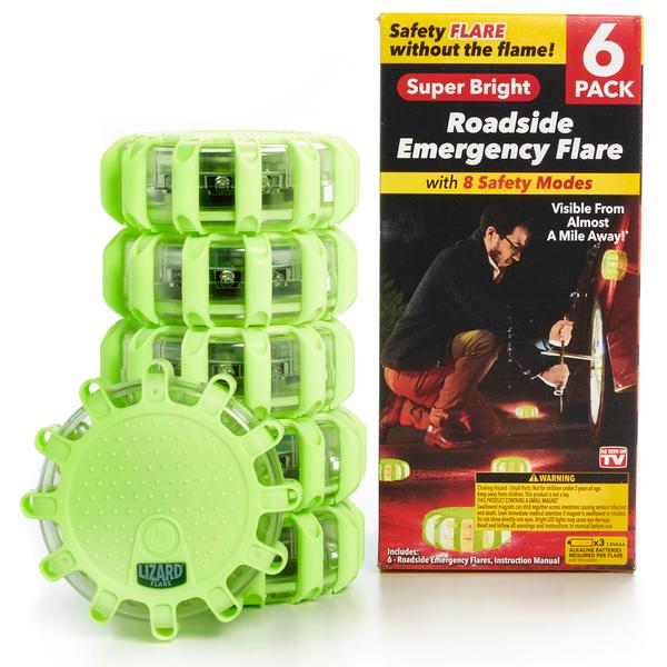 As Seen On TV Lizard 6-Pack Flare Emergency Light
