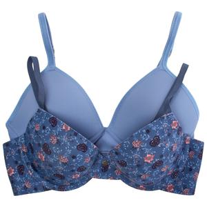Womens Lucky Brand 2pk. Micro Fused Underwire Bras LVD43452BKMX