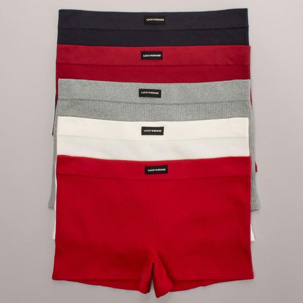Womens Lucky Brand 5pk. Boyshorts Panties - LVD45772