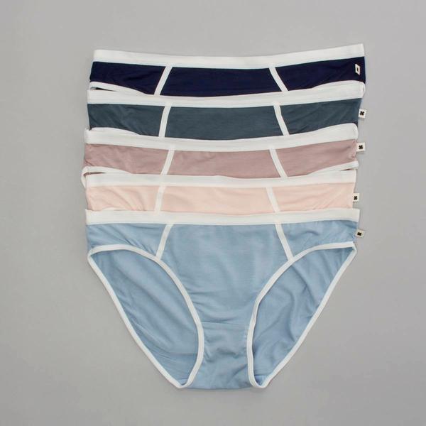 Womens Lucky Brand 5pk. Ringer Bikini Panties - LVD53075BVBLUE alternate view