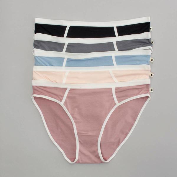 Womens Lucky Brand 5pk. Rayspan Ringer Bikini Panties- LVD53075BV alternate view