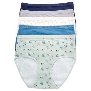 Womens Lucky Brand 5pk. Cotton Brief Panties - LVD82174B