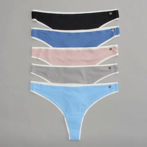 Womens Lucky Brand 5pk. Rib Laser Cut Thong Panties LVD87483 alternate view