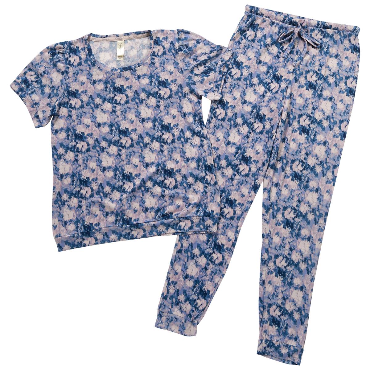 Womens Jessica Simpson Puff Sleeve & Bouquets Pajama Set