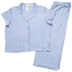 Petite Jessica Simpson Short Sleeve Gingham Capris Pajama Set