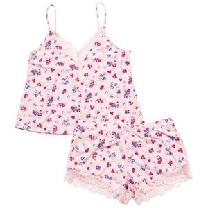 Womens Jessica Simpson Lace Trim Floral Camisole Pajama Set alternate view
