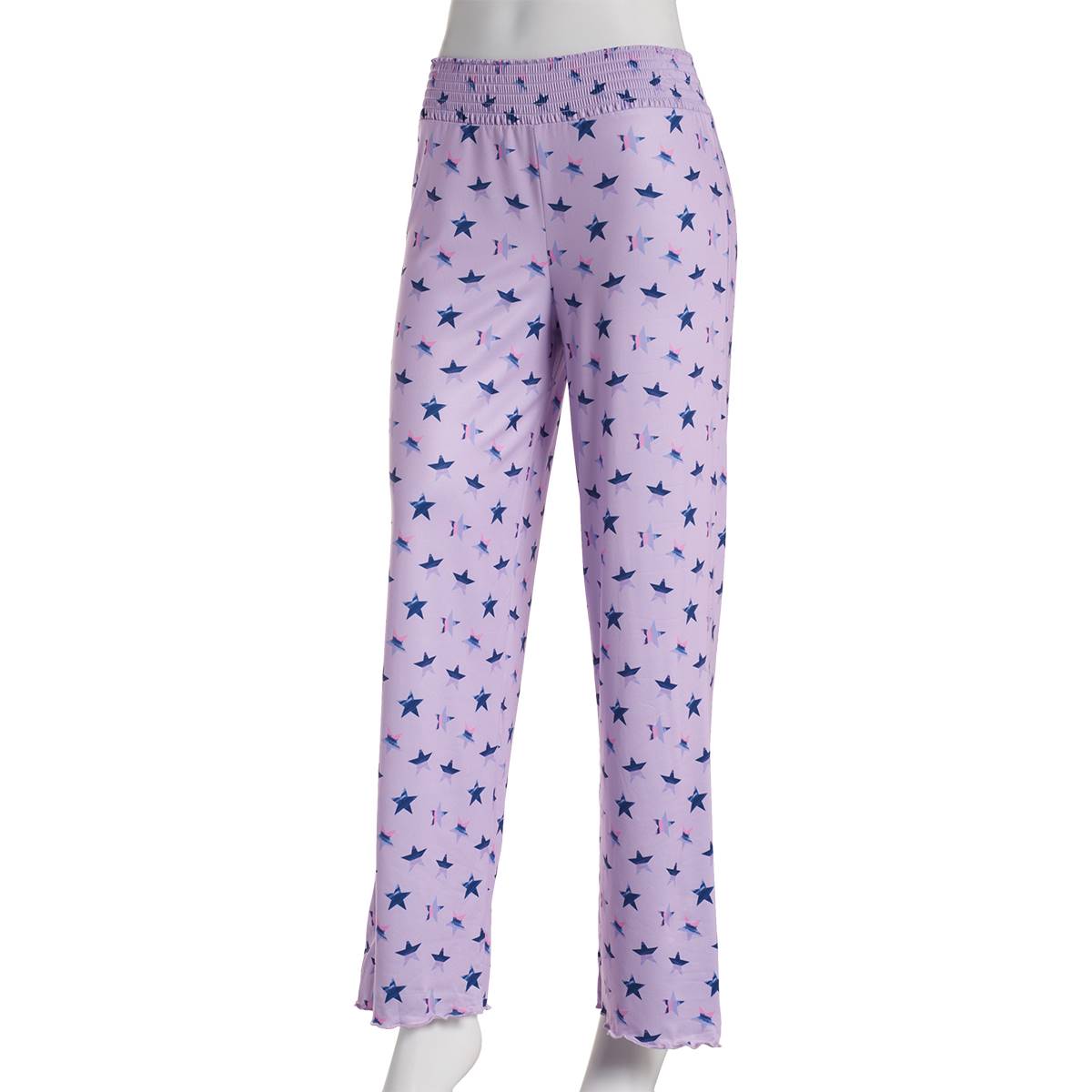 Juniors Plus Dollhouse Space Dye Stars Wide Leg Pajama Pants