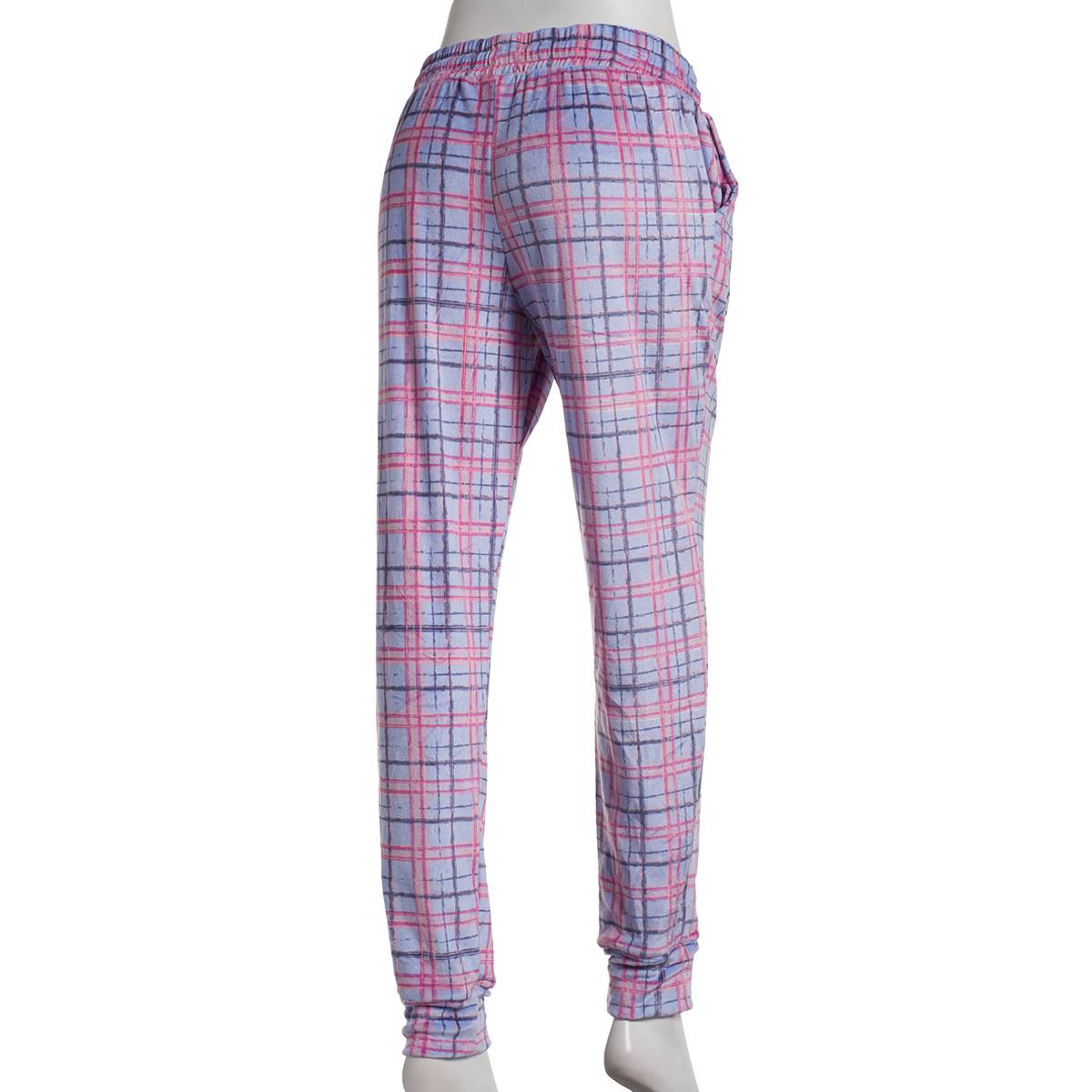 Petite Jessica Simpson Distressed Plaid Cuffed Pajama Pants