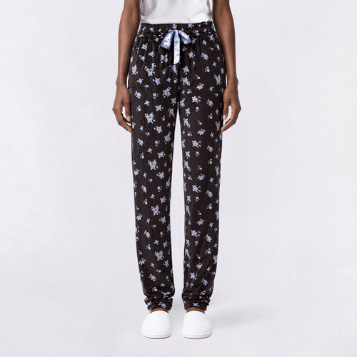Petite Jessica Simpson Floral Drawstring Velour Pajama Bottoms